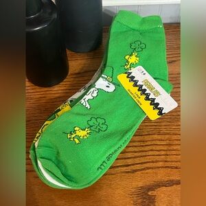 Peanuts,Snoopy & Woodstock St Patrick’s Day 5 Pair of Socks 🍀🍀